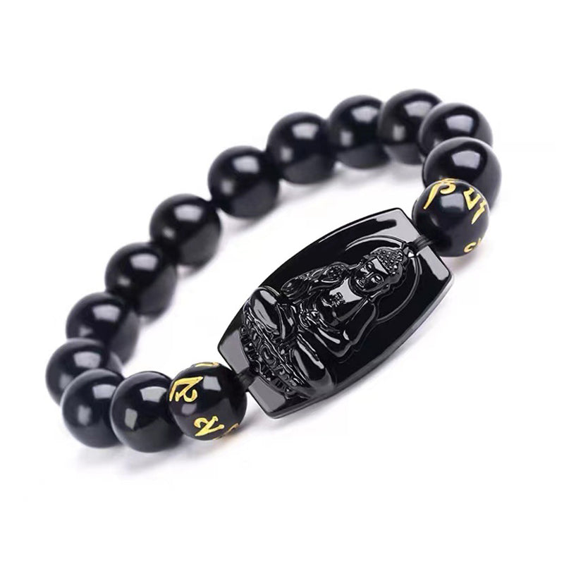 Mythstone Chinese Zodiac Obsidian Protection Bracelet