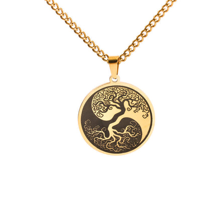 Mythstone The Tree of Life Titanium Steel Connection Necklace Pendant