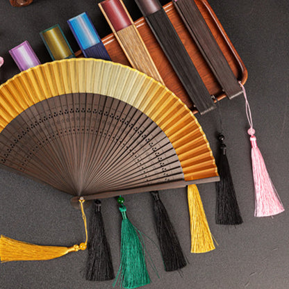 Mythstone Gradient Handheld Bamboo Folding Fan