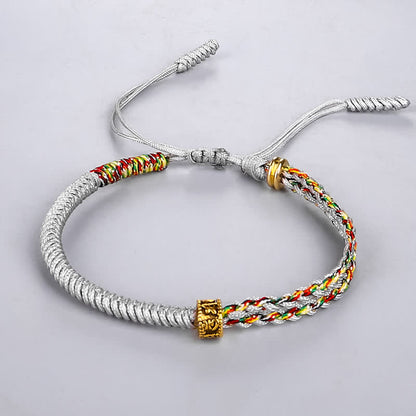 Mythstone Om Mani Padme Hum Protection Luck String Bracelet