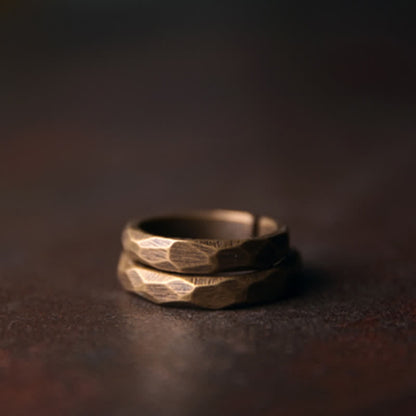 Mythstone Tibetan Simple Design Copper Wealth Ring