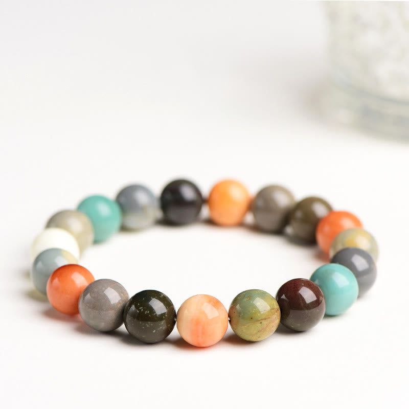 Mythstone Natural Colorful Alashan Agate Confidence Bracelet