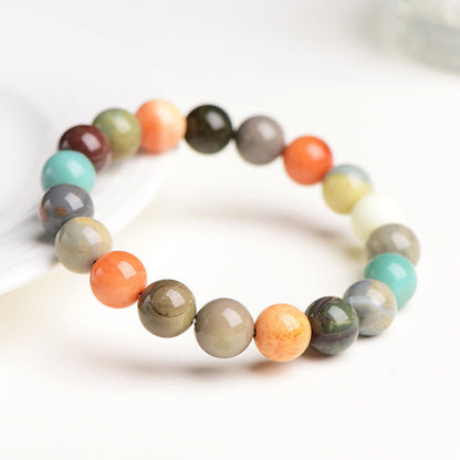 Mythstone Natural Colorful Alashan Agate Confidence Bracelet