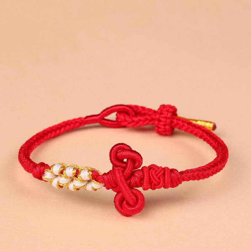 Mythstone Handmade Wenchang Knot Luck Strength Braided Rope Bracelet