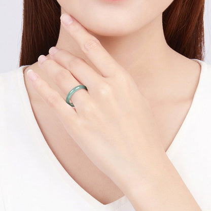 Mythstone Natural Jade Prosperity Protection Ring