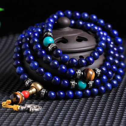 Pulsera positiva de lazurita con 108 cuentas de MythStone Mala