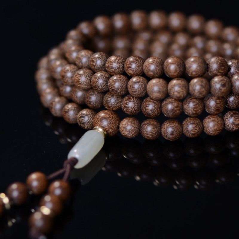 Mythstone 108 Mala Beads Rosewood Jade Calm Bracelet