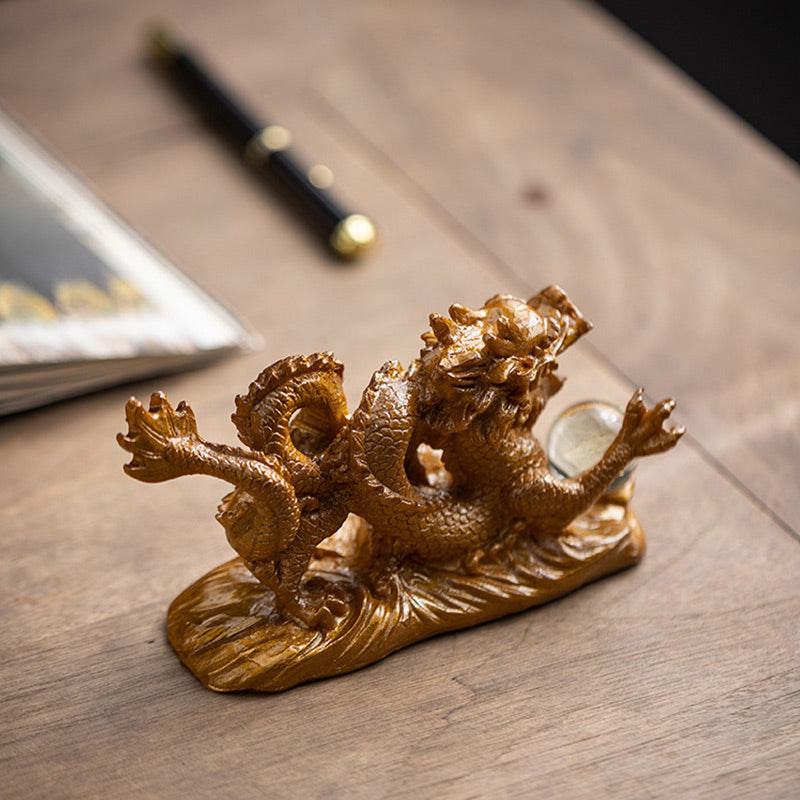 Mythstone Year Of The Dragon Color Changing Resin Luck Success Tea Pet Home Figurine Decoration