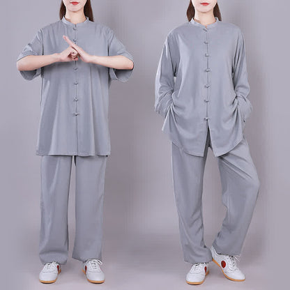 Mythstone Tai Chi Qigong Meditation Prayer Spiritual Zen Practice Unisex Cotton Linen Clothing Set