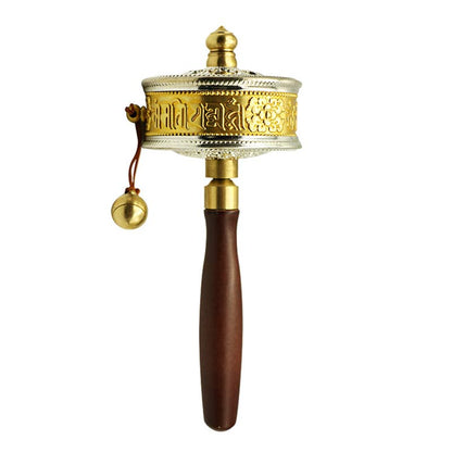 Mythstone Tibetan Prayer Wheel Six True Words Copper Peace Protection Decoration