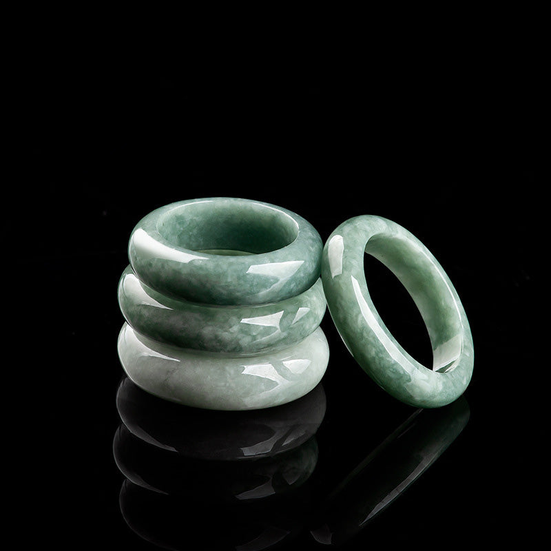 Mythstone Natural Jade Abundance Healing Ring