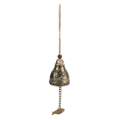 Mythstone Feng Shui Buddha Koi Fish Dragon Elephant Wind Chime Bell Luck Wall Hanging Decoration