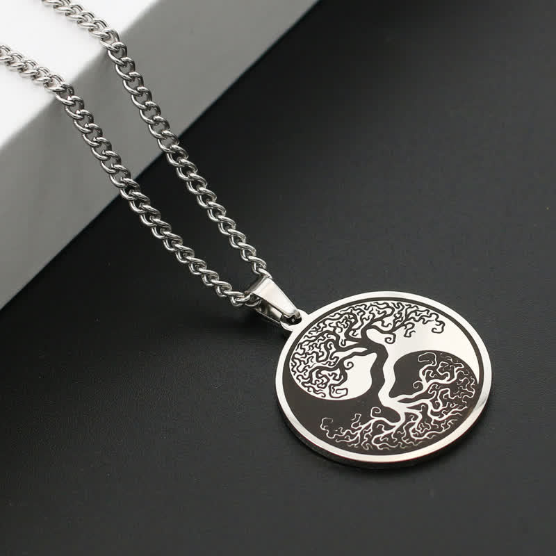 Mythstone The Tree of Life Titanium Steel Connection Necklace Pendant