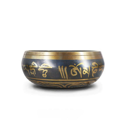 Mythstone Tibetan Meditation Bowl for Healing and Mindfulness Om Mani Padme Hum Singing Bowl