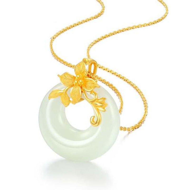 Mythstone Tibetan White Jade Calm Necklace