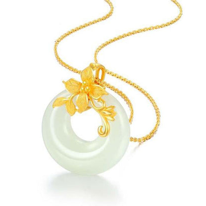 Mythstone Tibetan White Jade Calm Necklace