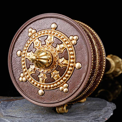 Mythstone Tibetan Prayer Wheel Six True Words Copper Balance Decoration