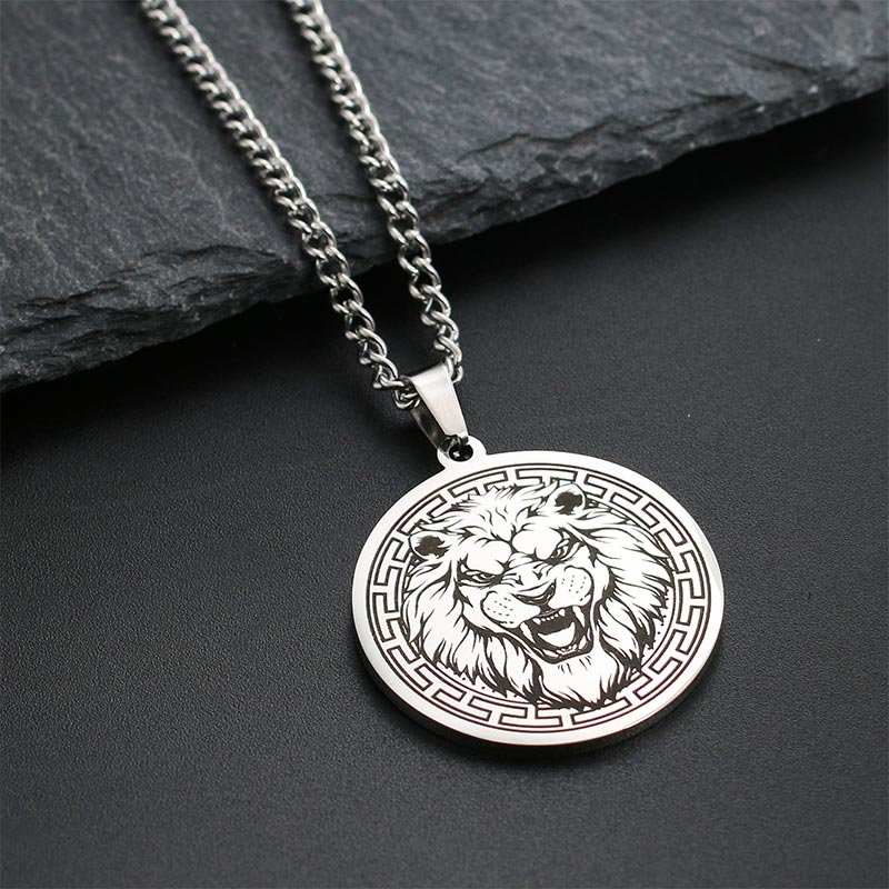 Animal Titanium Steel Chain Necklace Protection Pendant