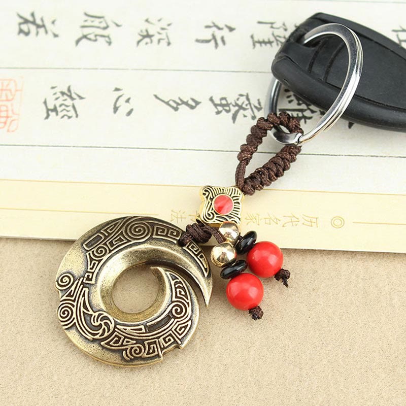 Mythstone Good Luck Fortune Copper Wealth Key Chain