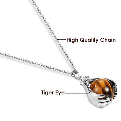 Mythstone Tiger's Eye Healing Gemstone Necklace