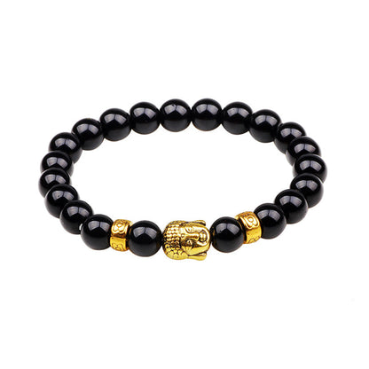 Mythstone Natural Black Onyx Fortune Bracelet