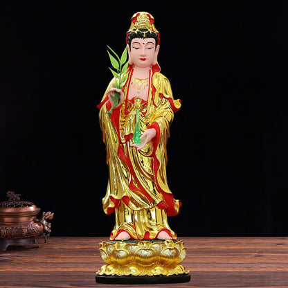 Mythstone Chenrezig Bodhisattva Avalokitesvara Figurine Harmony Resin Statue Home Decoration