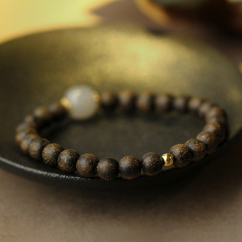 Mythstone Agarwood Jade Strength Calm Bracelet