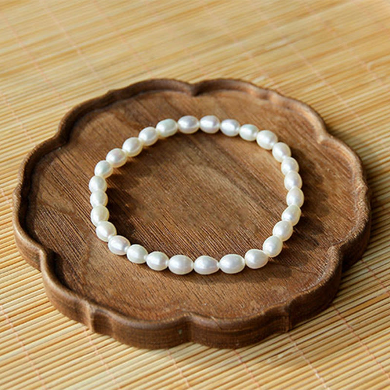 Mythstone Natural Pearl Healing Beaded Bracelet