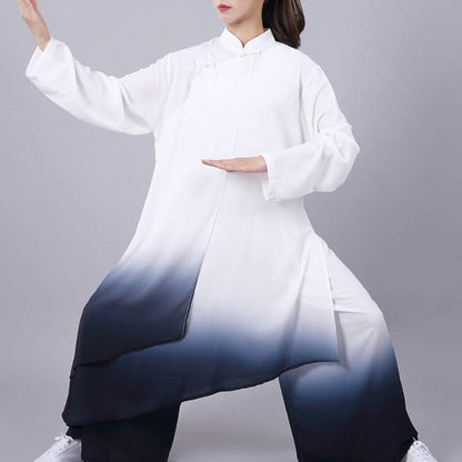 Mythstone Gradient Painting Meditation Prayer Spiritual Zen Tai Chi Qigong Practice Unisex Clothing Set