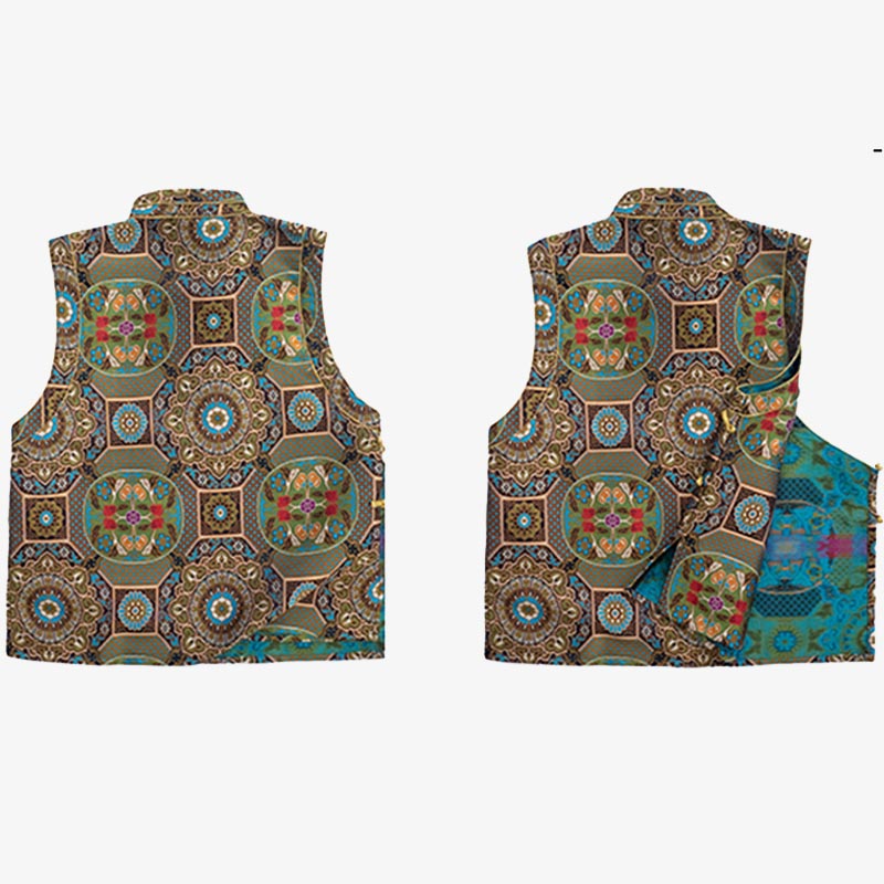 Mythstone Tibetan Waistcoat Clothing Lhasa Improved Chinese Mandarin Vest Men Clothing