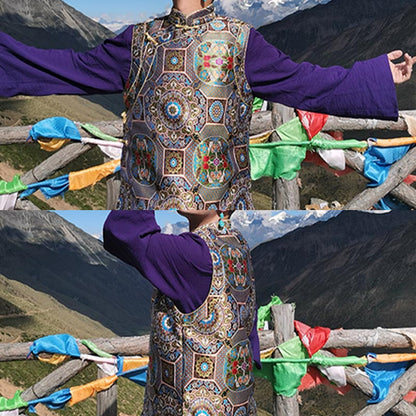 Mythstone Tibetan Waistcoat Clothing Lhasa Improved Chinese Mandarin Vest Men Clothing