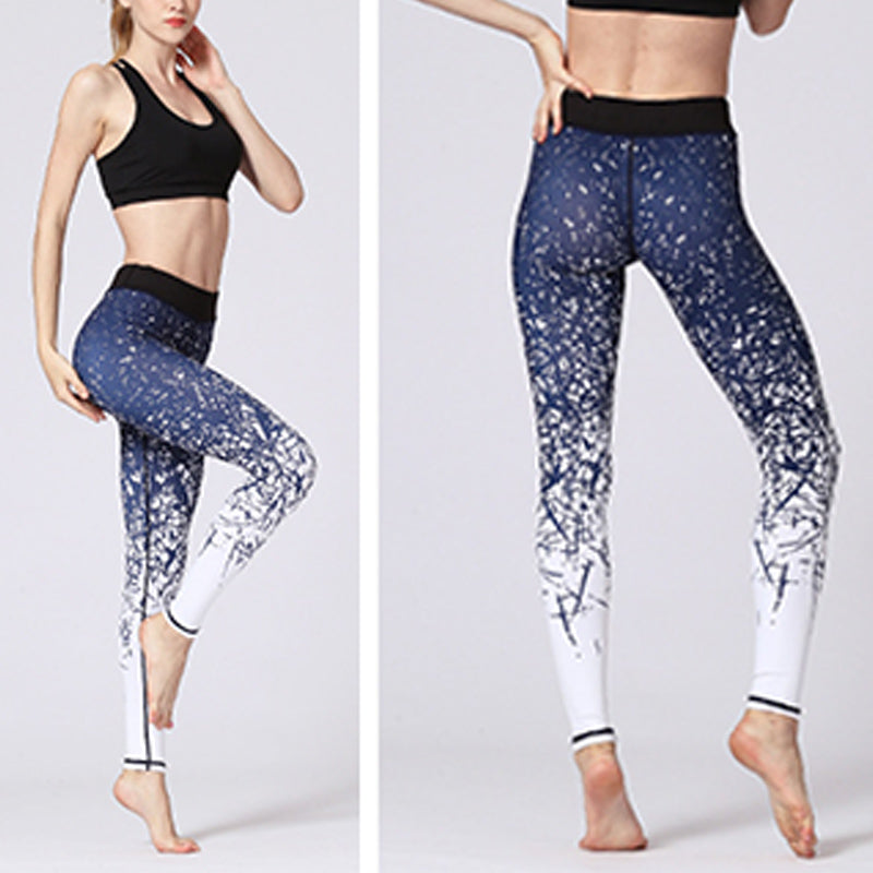 Mythstone Lines Weeds Sakura Flowers Black Tree Print Pants Sports Fitness Yoga Leggings Women's Yoga Pants