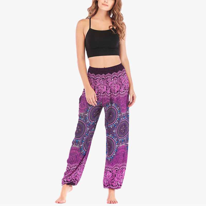 Mythstone Boho Loose Harem Trousers Women's Yoga Pants