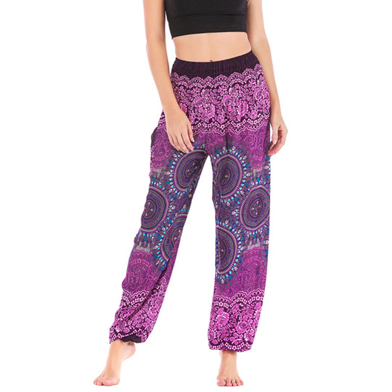 Mythstone Boho Loose Harem Trousers Women's Yoga Pants