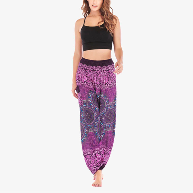 Mythstone Boho Loose Harem Trousers Women's Yoga Pants