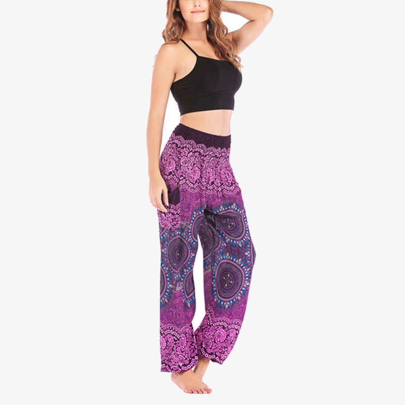 Mythstone Boho Loose Harem Trousers Women's Yoga Pants