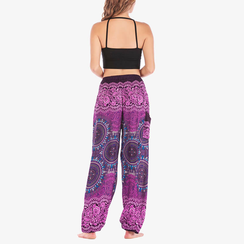 Mythstone Boho Loose Harem Trousers Women's Yoga Pants