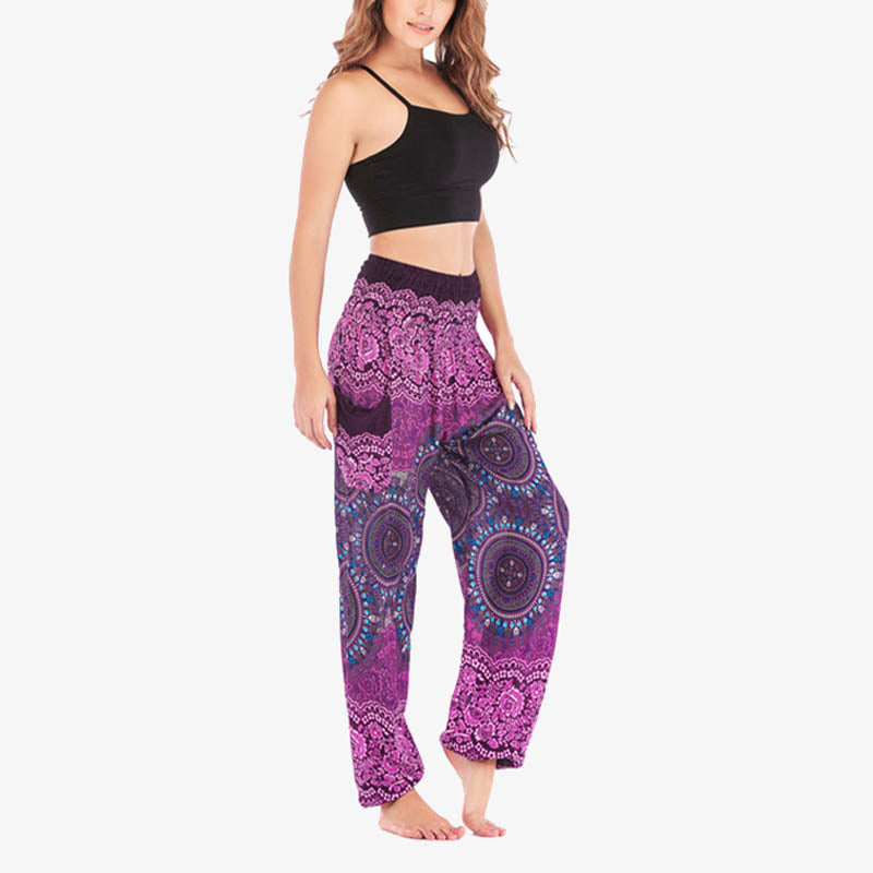 Mythstone Boho Loose Harem Trousers Women's Yoga Pants