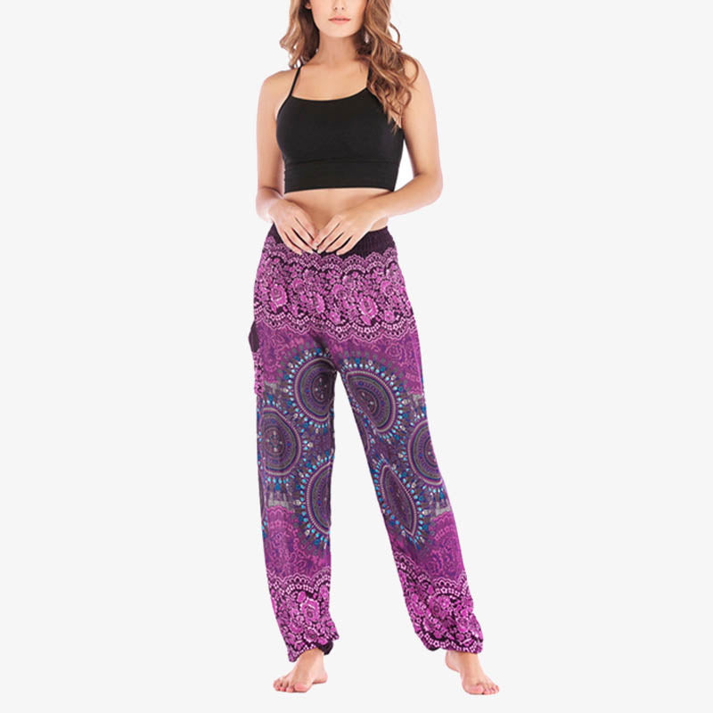 Mythstone Boho Loose Harem Trousers Women's Yoga Pants