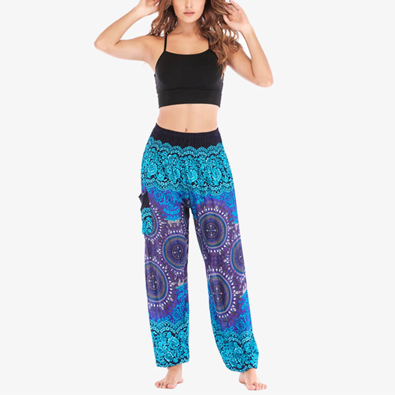 Mythstone Boho Loose Harem Trousers Women's Yoga Pants