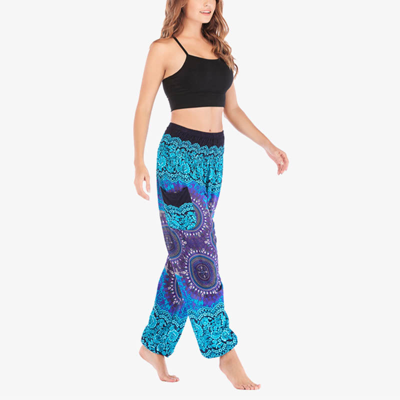 Mythstone Boho Loose Harem Trousers Women's Yoga Pants