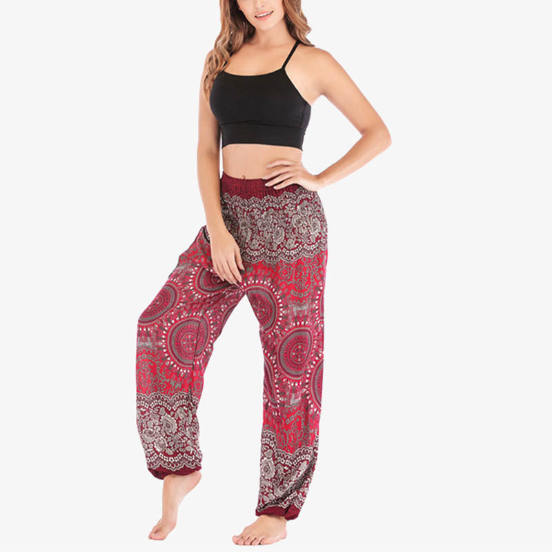 Mythstone Boho Loose Harem Trousers Women's Yoga Pants