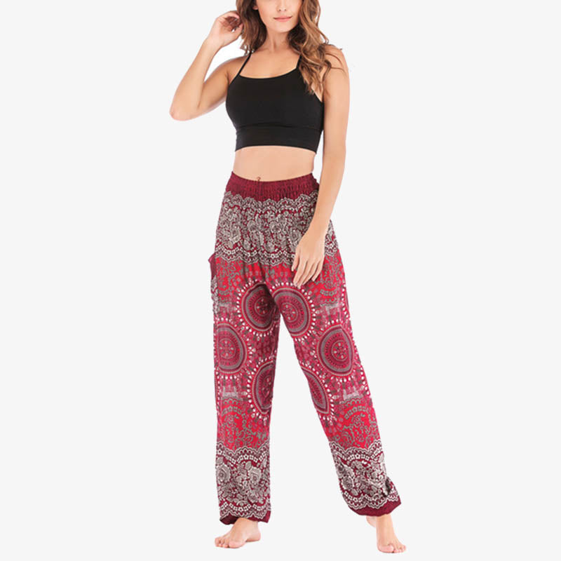 Mythstone Boho Loose Harem Trousers Women's Yoga Pants