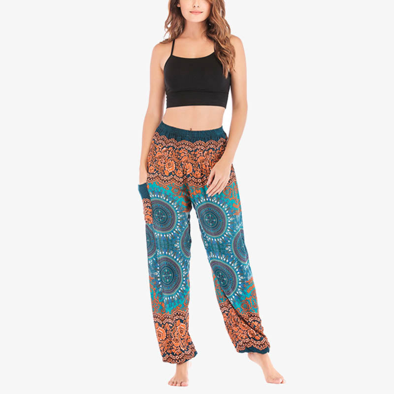 Mythstone Boho Loose Harem Trousers Women's Yoga Pants