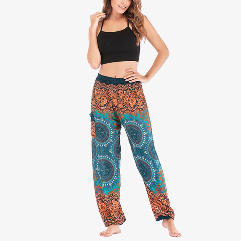 Mythstone Boho Loose Harem Trousers Women's Yoga Pants