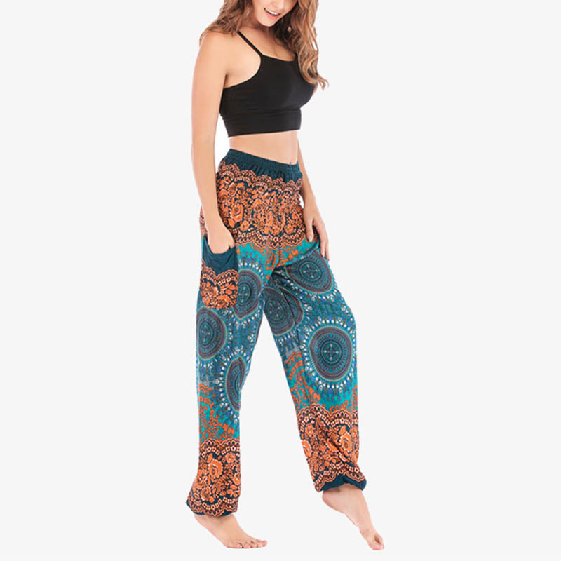 Mythstone Boho Loose Harem Trousers Women's Yoga Pants