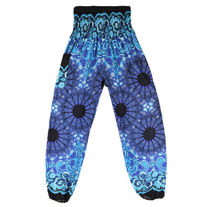 Mythstone Geometric Mandala Pattern Loose Harem Trousers High Waist Women's Yoga Pants