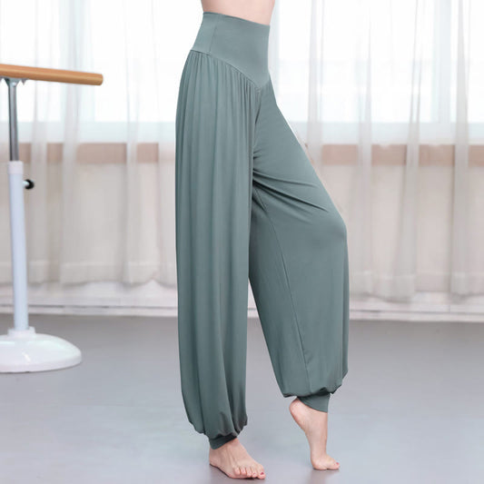 Mythstone Plain Color Loose Modal Yoga Dance Harem Pants