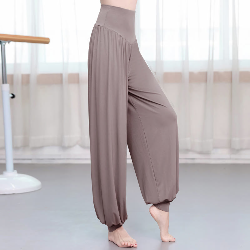 Mythstone Plain Color Loose Modal Yoga Dance Harem Pants