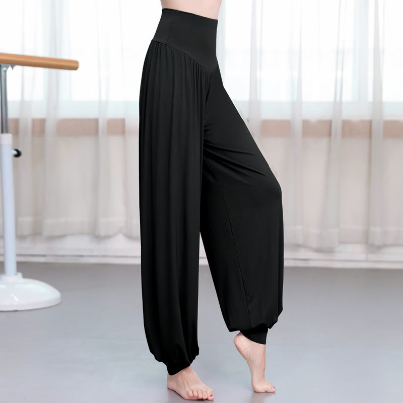 Mythstone Plain Color Loose Modal Yoga Dance Harem Pants